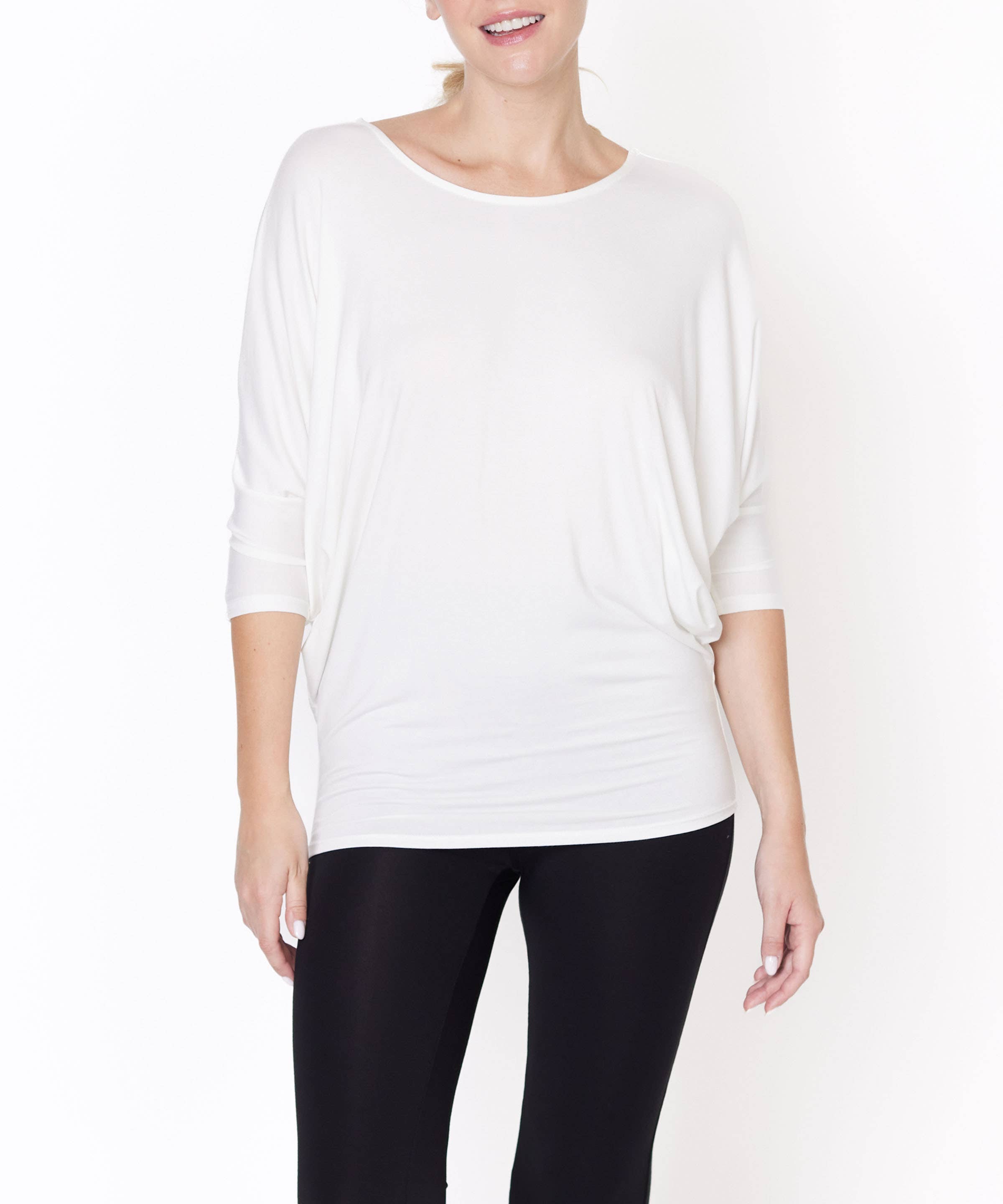 BAMBOO  DOLMAN DRAPE TUNIC