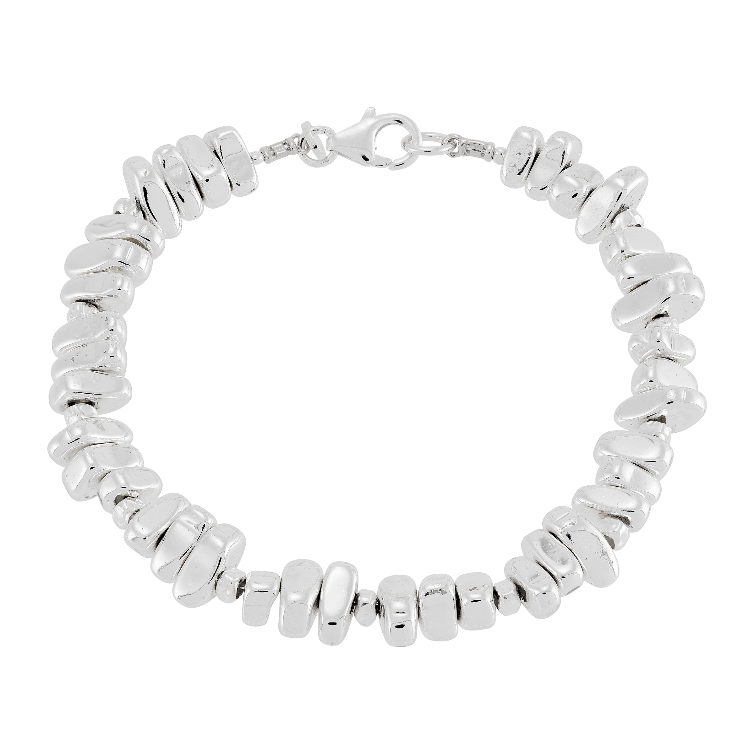 Silpada 'Collected Beauty'  Silver Hematite Bracelet. 7.5"