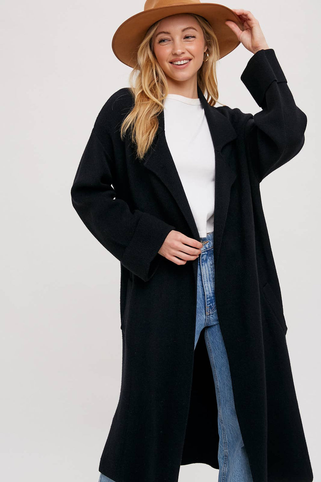 EFFORTLESS KNITTED TRENCH COAT
