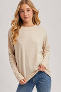 SOFT KNIT CREWNECK SWEATER PULLOVER