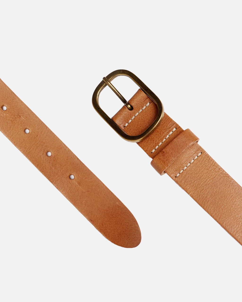 Marin | Gold Oval Buckle Design Statement Leather Belt Women