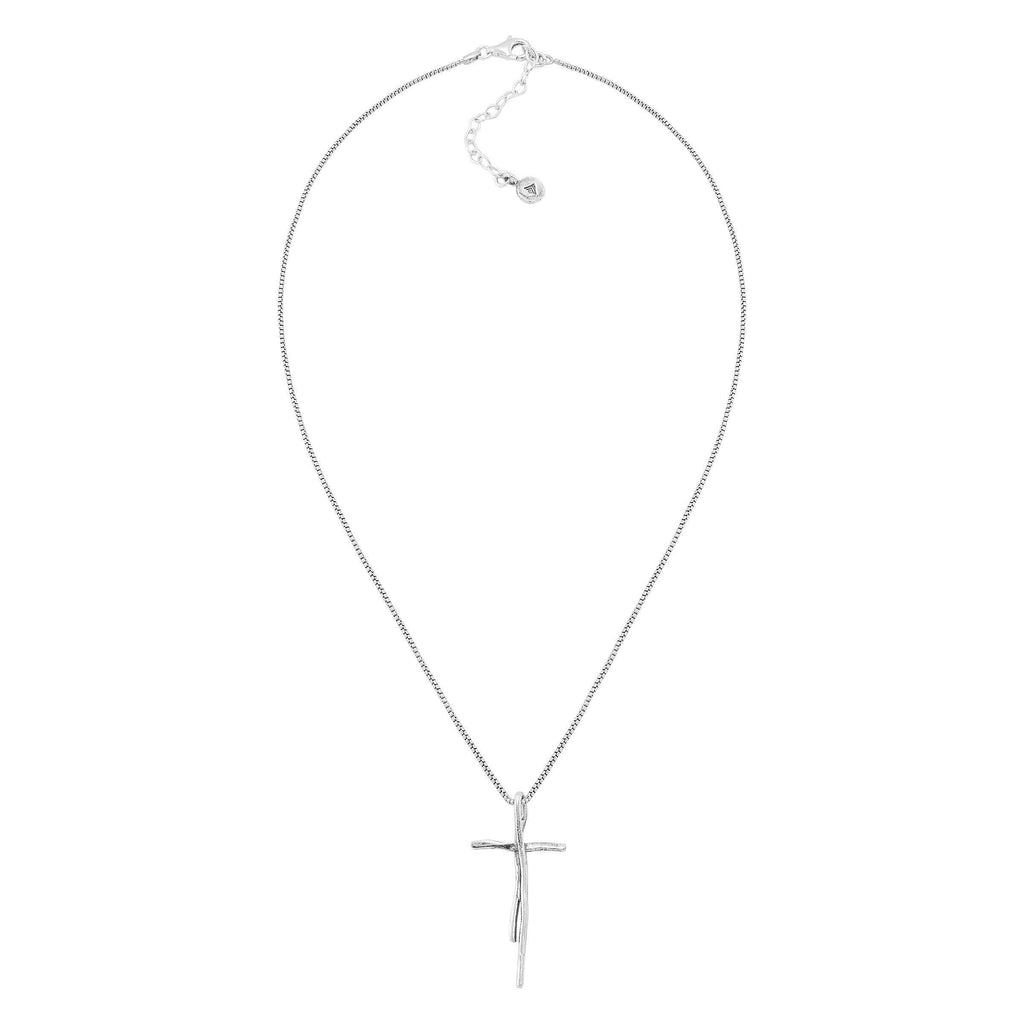 Silpada 'Organic Cross' Pendant Necklace in Sterli