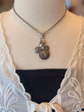 Dkd Studio Nautical Sterling Necklace (Shell, Sailboat, Anchor, Pearl) w/Charm Holder