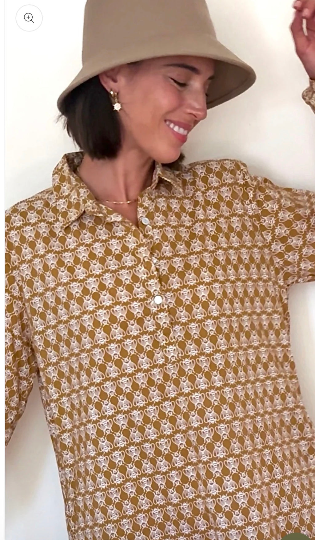 Good Boyfriend Shirtdress - Bee Happy Honeycomb