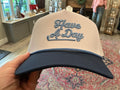 Have a Day Blue Contrast Rope Hat
