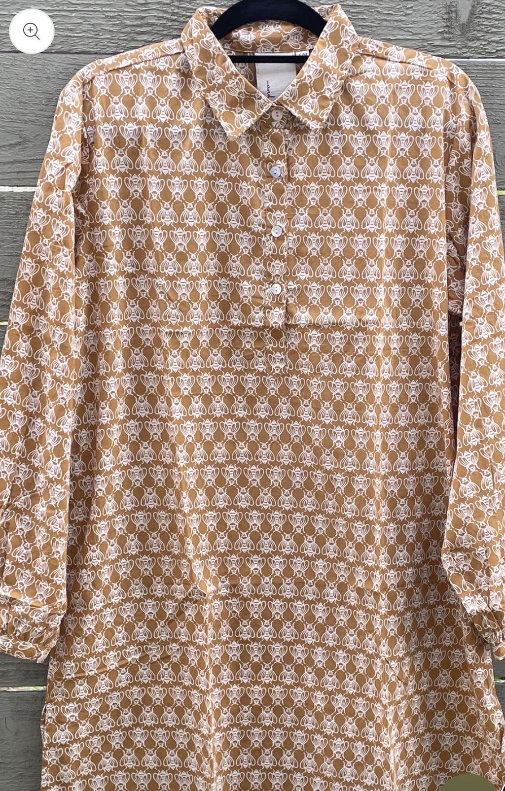Good Boyfriend Shirtdress - Bee Happy Honeycomb