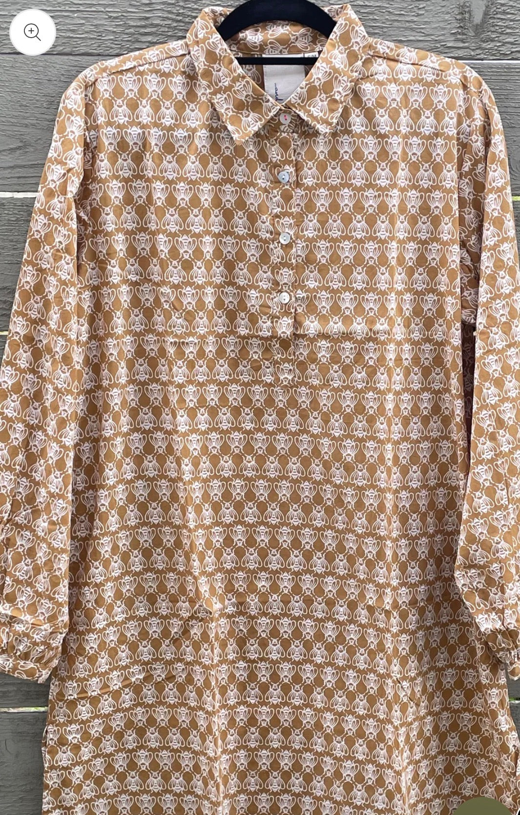 Good Boyfriend Shirtdress - Bee Happy Honeycomb