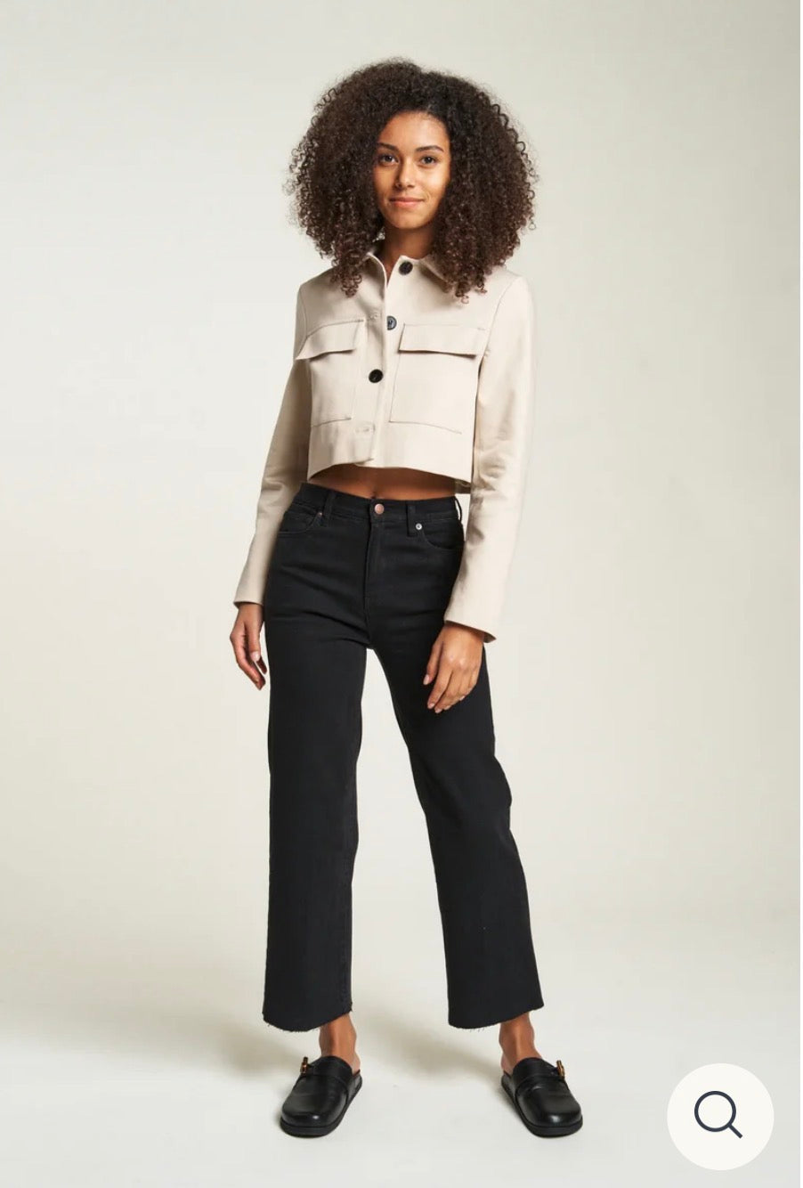 Oliver Logan Aberdeen Ankle Crop High Rise Jean, Black