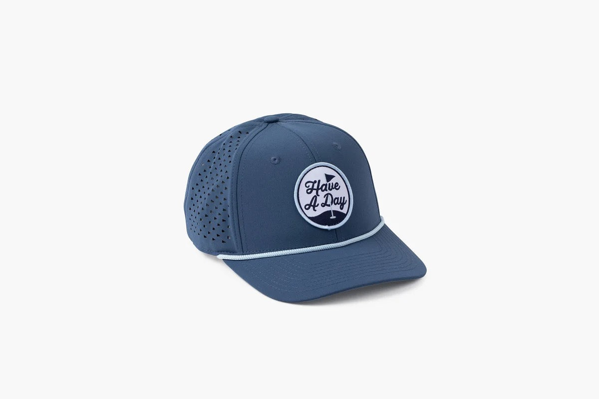 Have a Day Perforated Patch Hat - Blue