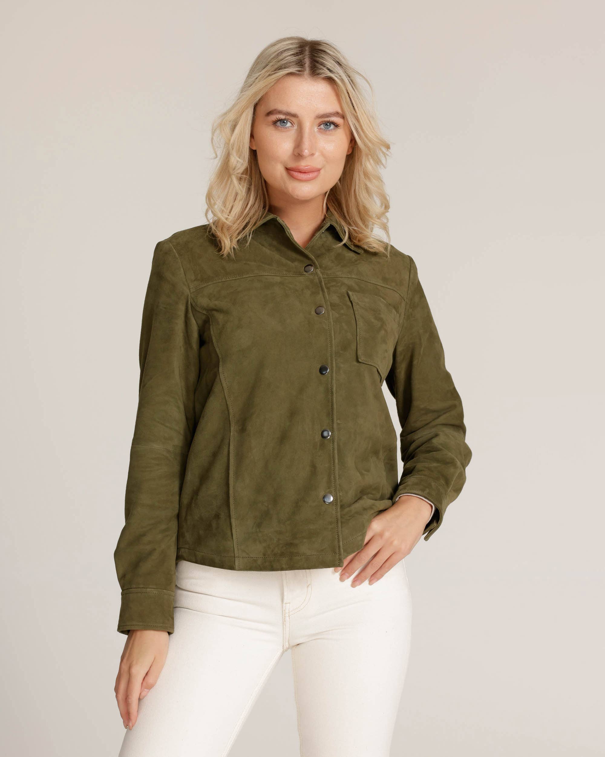 Dakota | Women's Soft Design Suede Leather Shirt Jacket