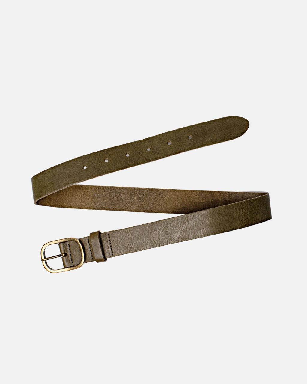 Marin | Gold Oval Buckle Design Statement Leather Belt Women