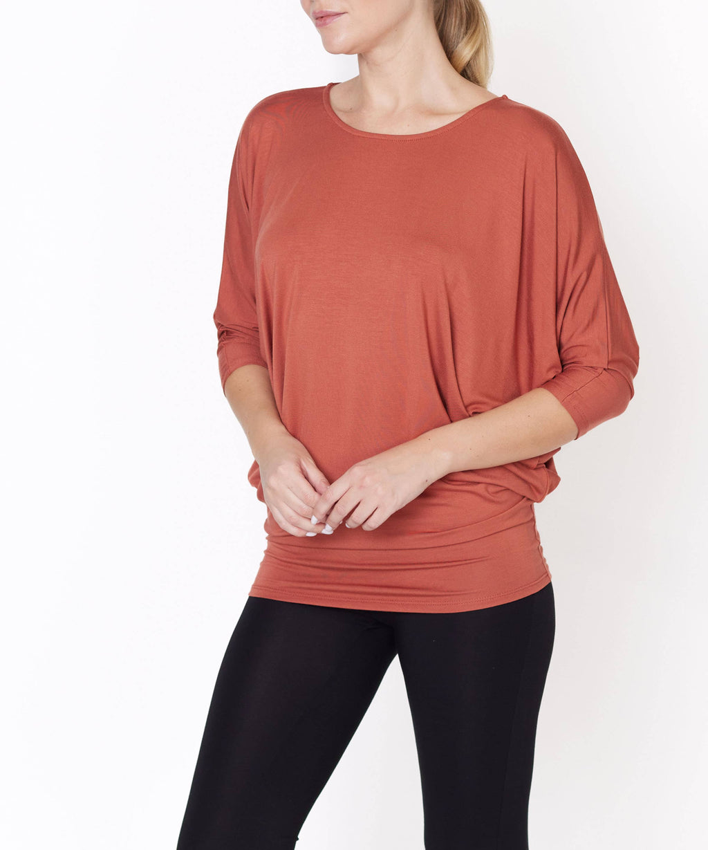 BAMBOO  DOLMAN DRAPE TUNIC