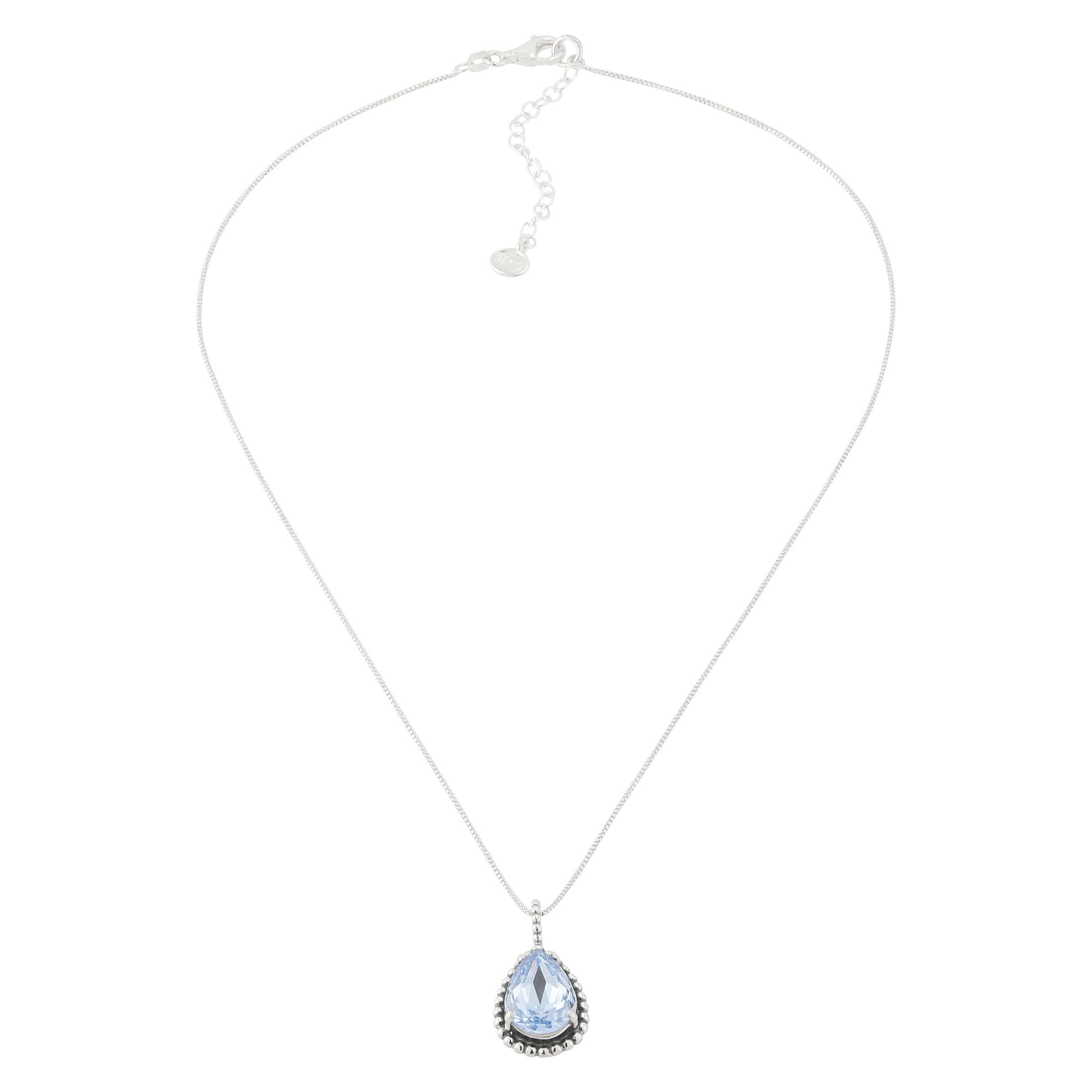 Silpada 'Cooling Aura' Silver Blue Crystal Pendant Necklace
