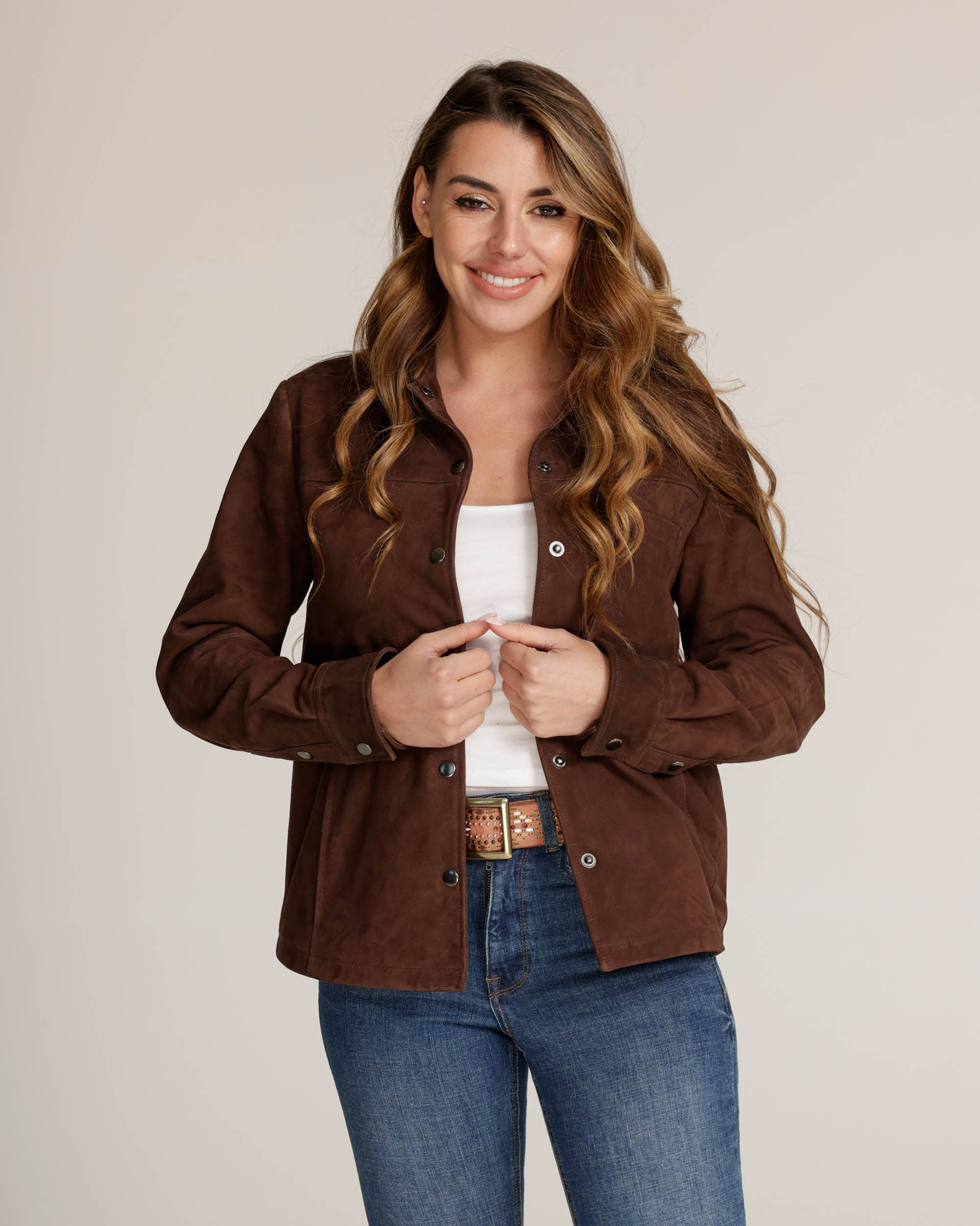 Dakota | Women's Soft Design Suede Leather Shirt Jacket