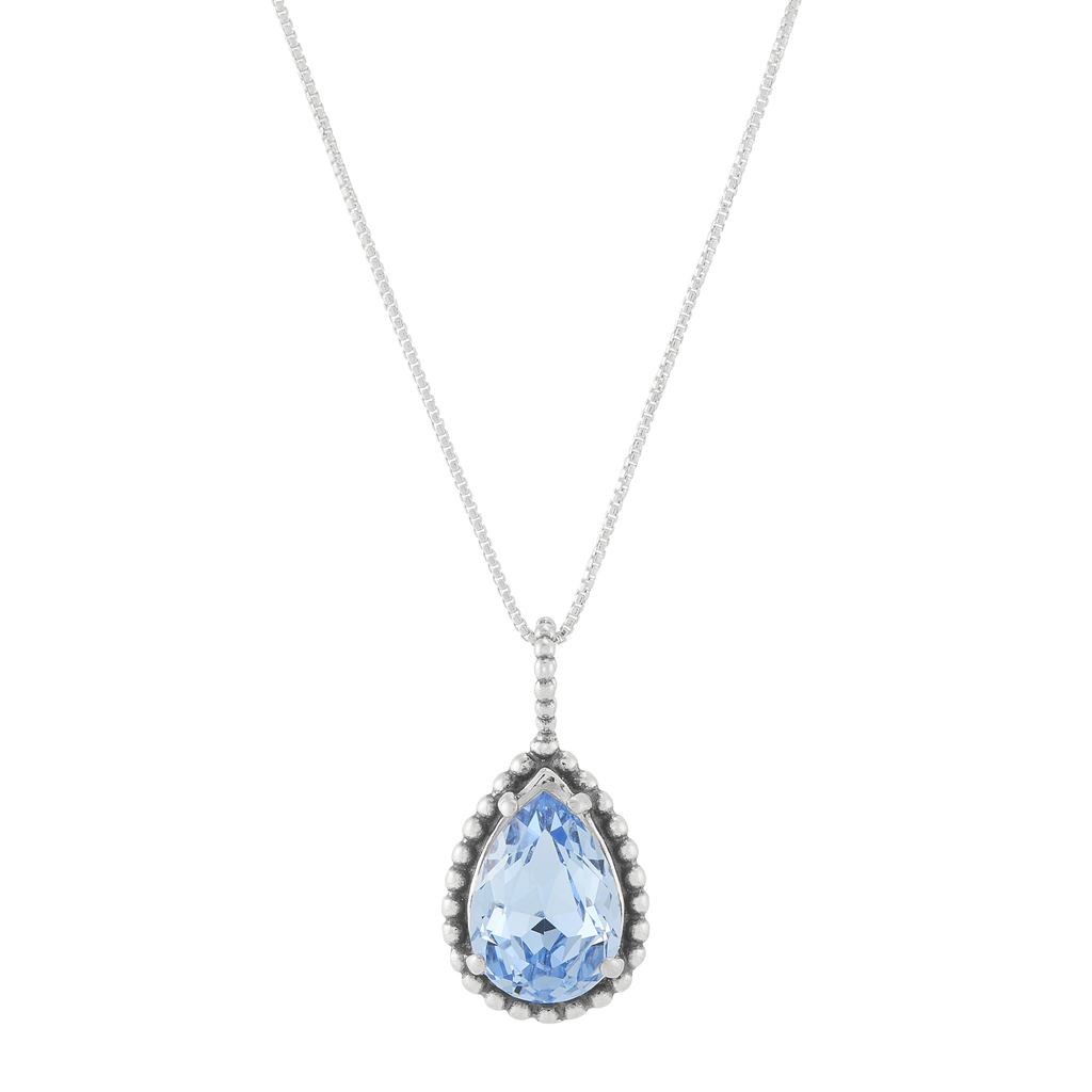 Silpada 'Cooling Aura' Silver Blue Crystal Pendant Necklace