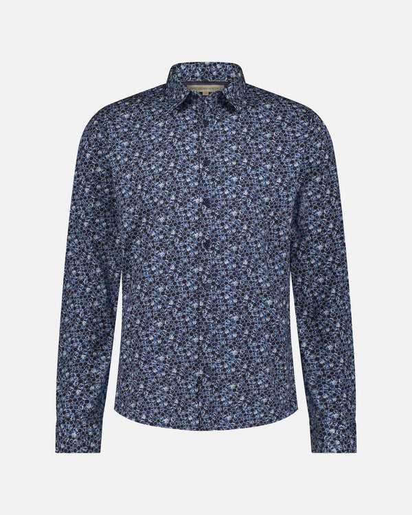 Fontainebleau | Blue Circles Men's Elevated Printed Shirt