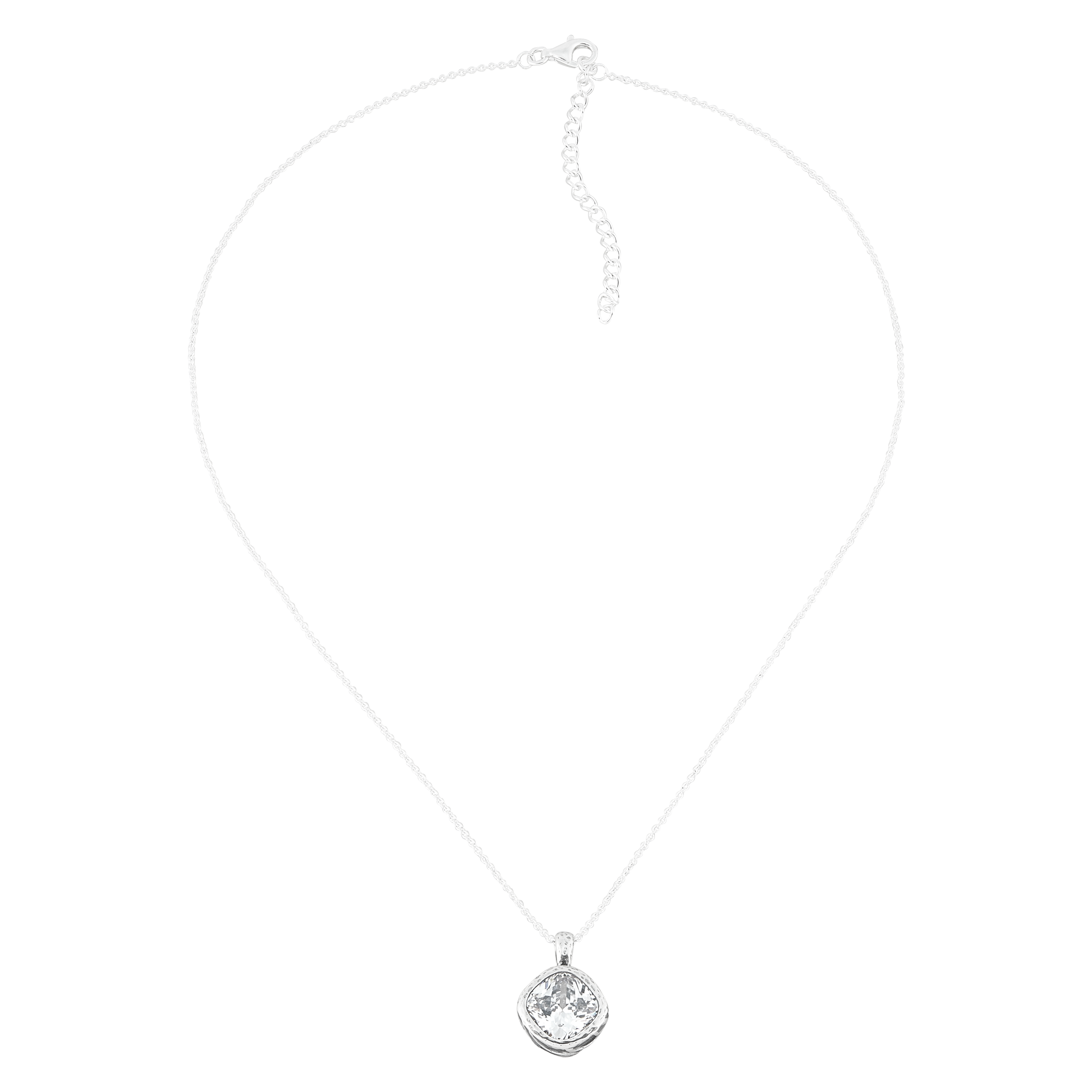 Silpada 'You're My Rock' Sterling Silver CZ Pendant Necklace