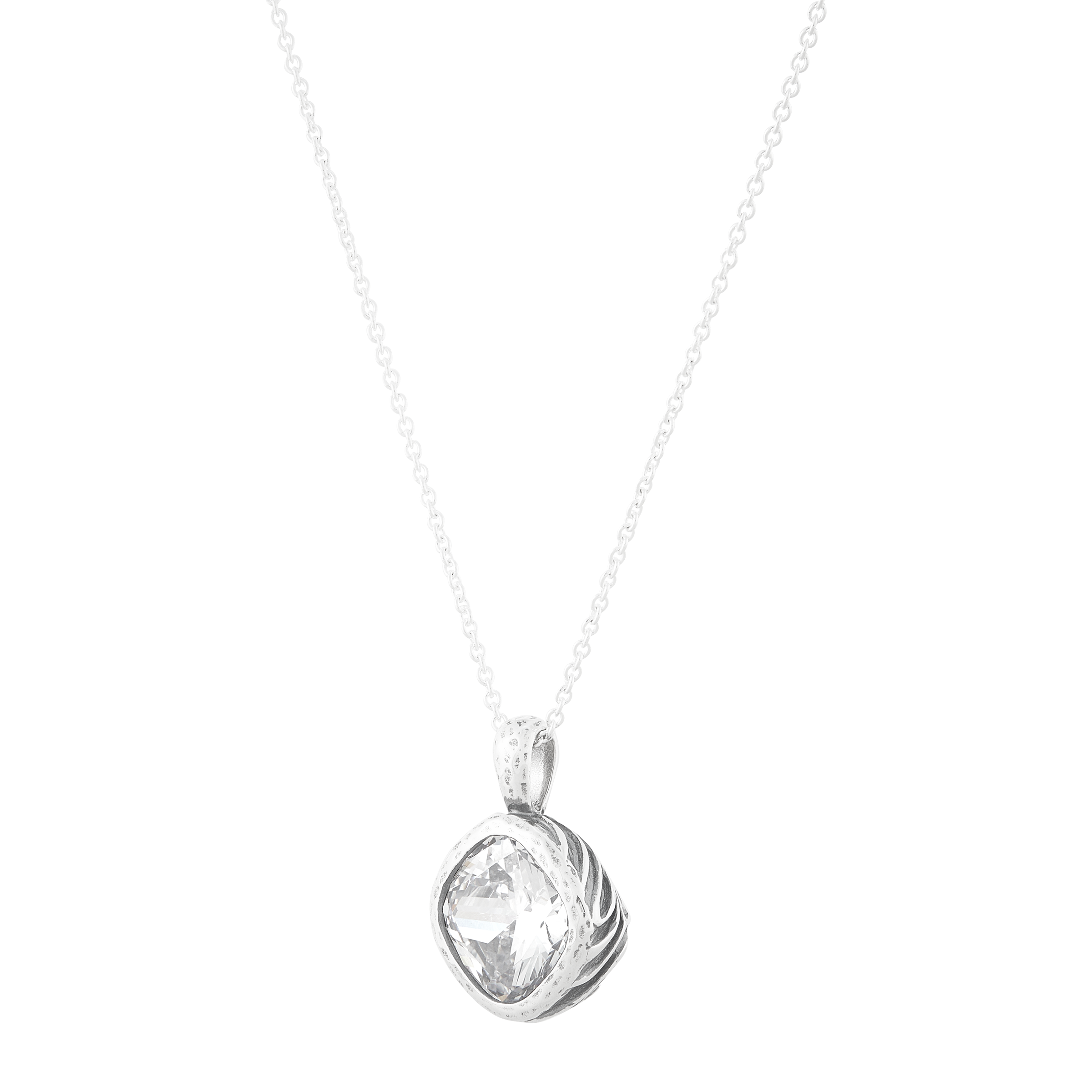 Silpada 'You're My Rock' Sterling Silver CZ Pendant Necklace