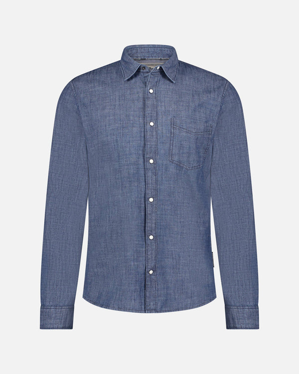 Flagler | Denim Long-sleeve Men's Shirt with Buttons