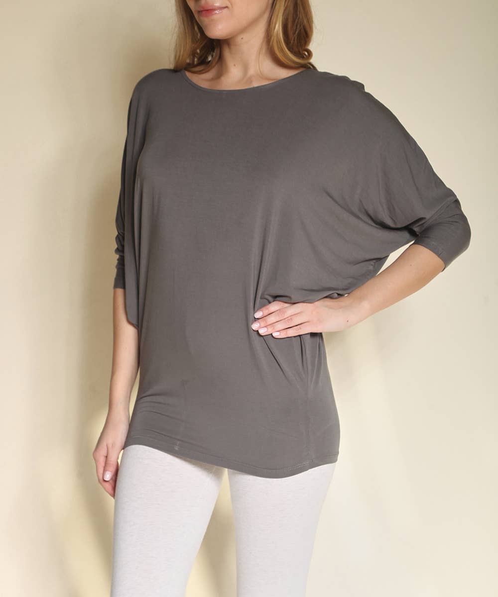 BAMBOO  DOLMAN DRAPE TUNIC