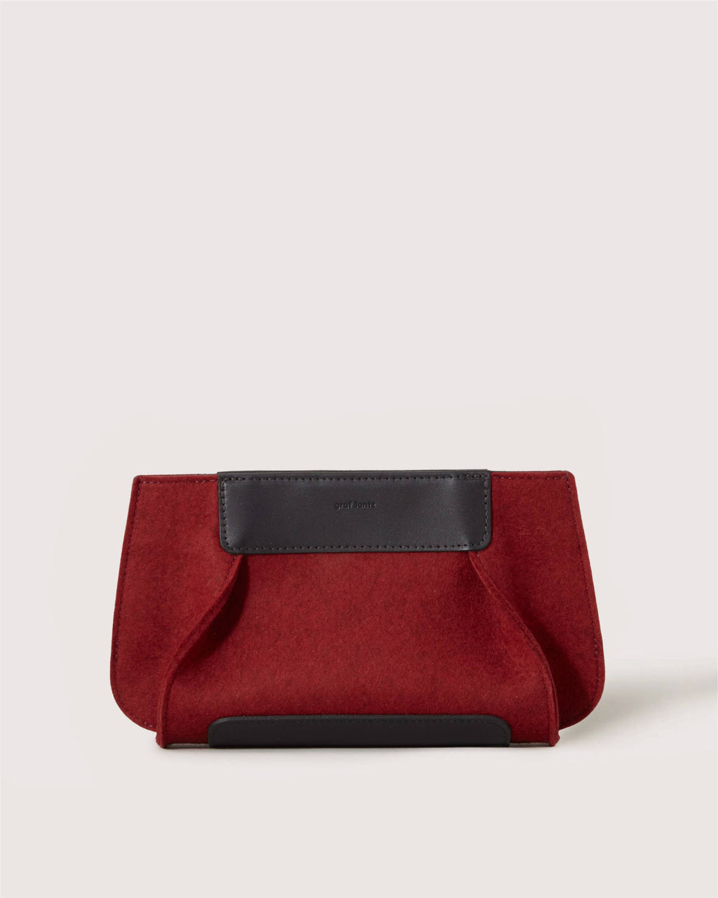 Frankie Merino Wool Clutch - Cherry Black