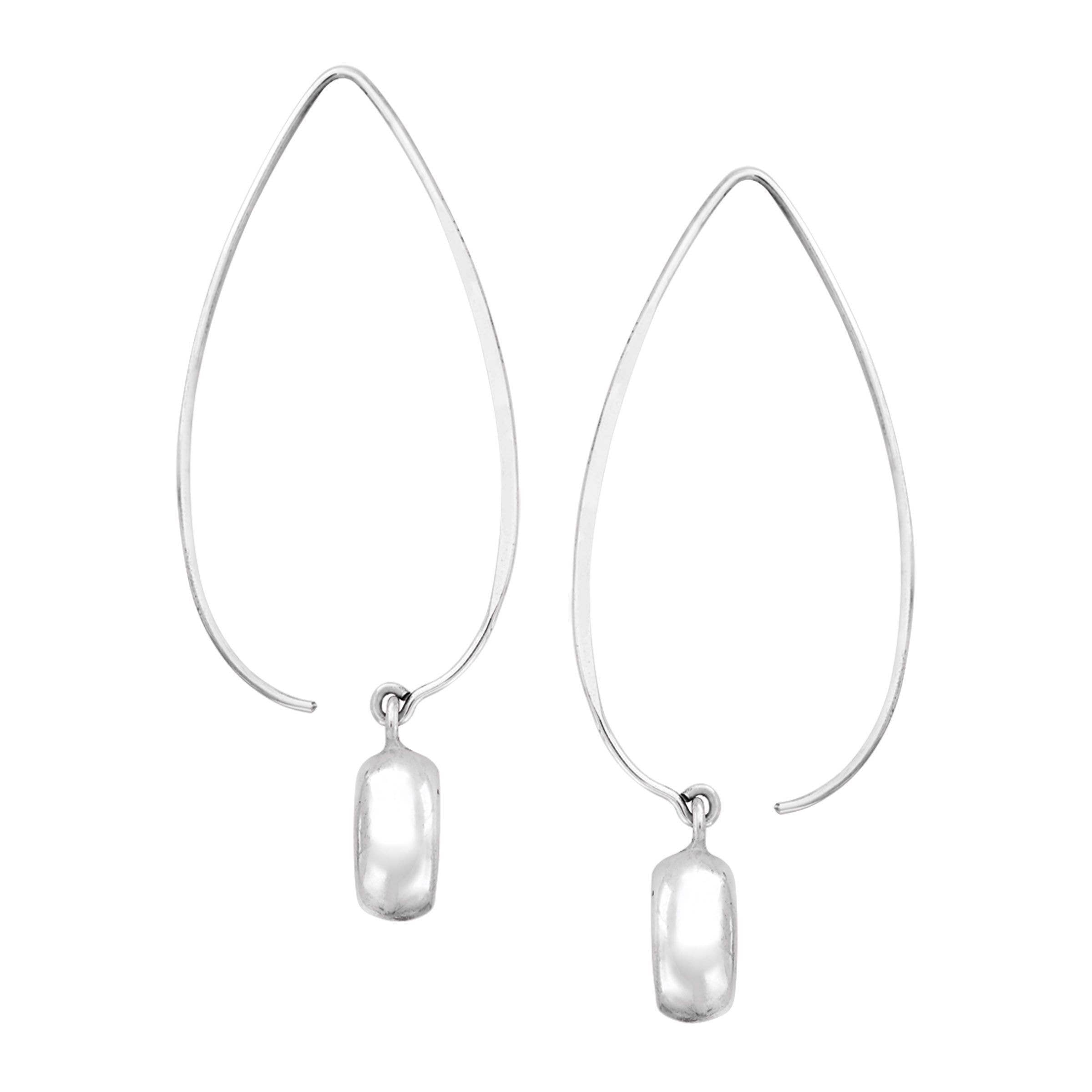 Silpada 'Wire Drop' Earrings in Rhodium-Plated Ste