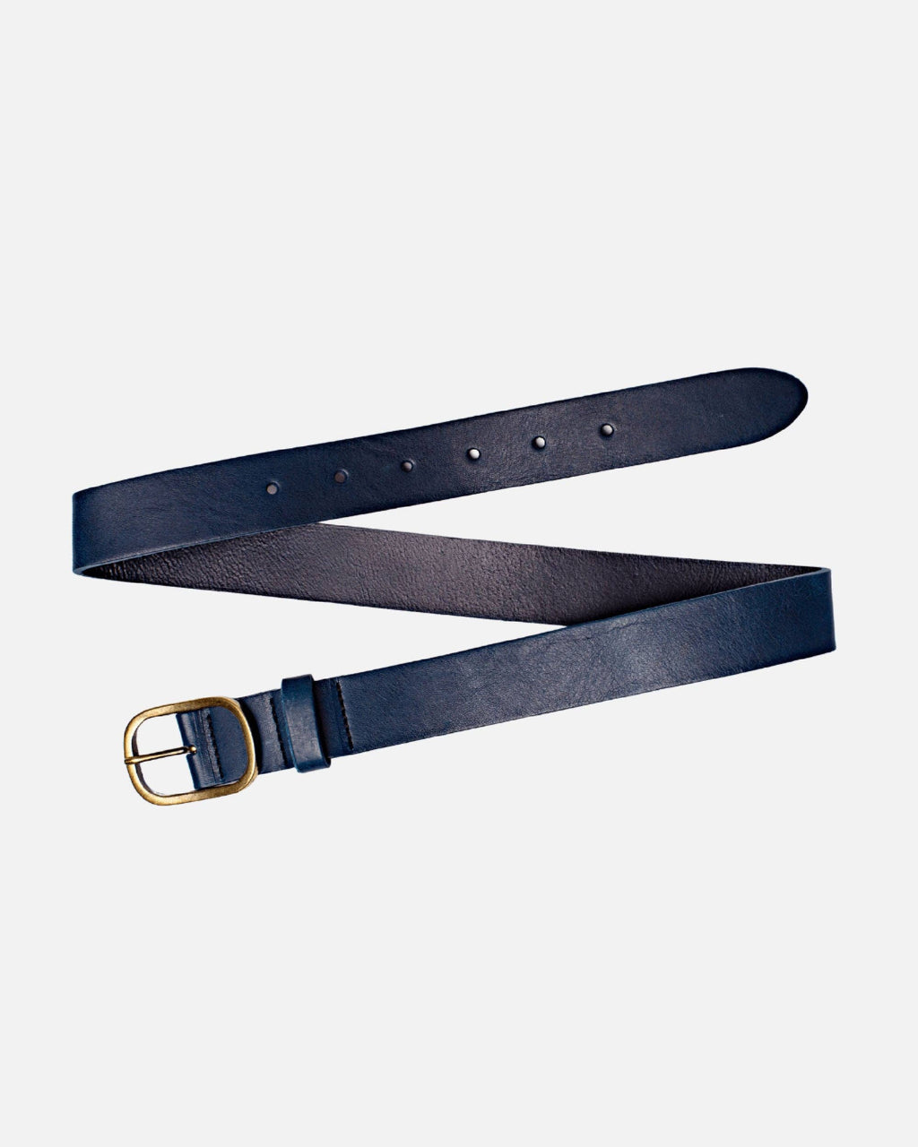 Marin | Gold Oval Buckle Design Statement Leather Belt Women