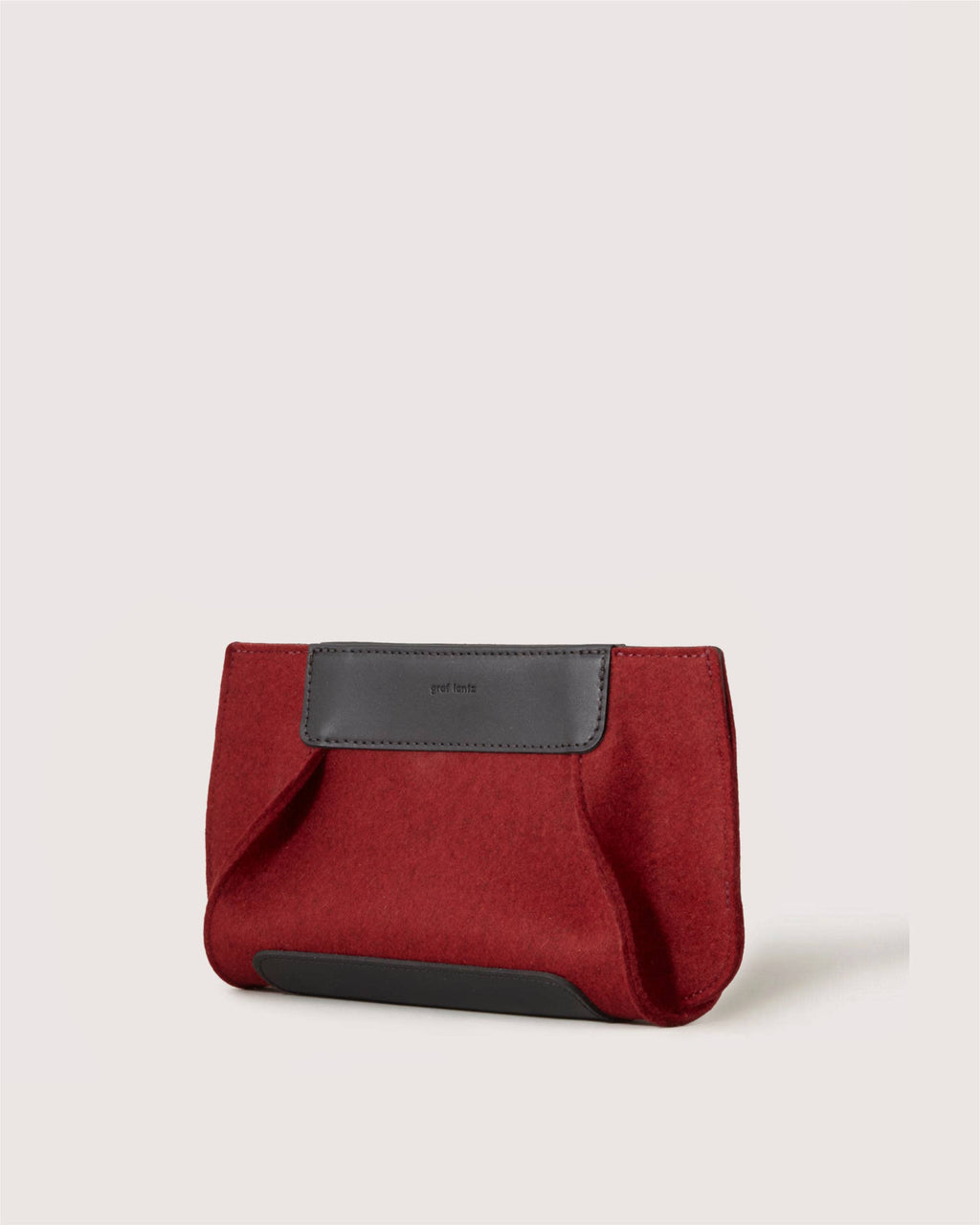 Frankie Merino Wool Clutch - Cherry Black