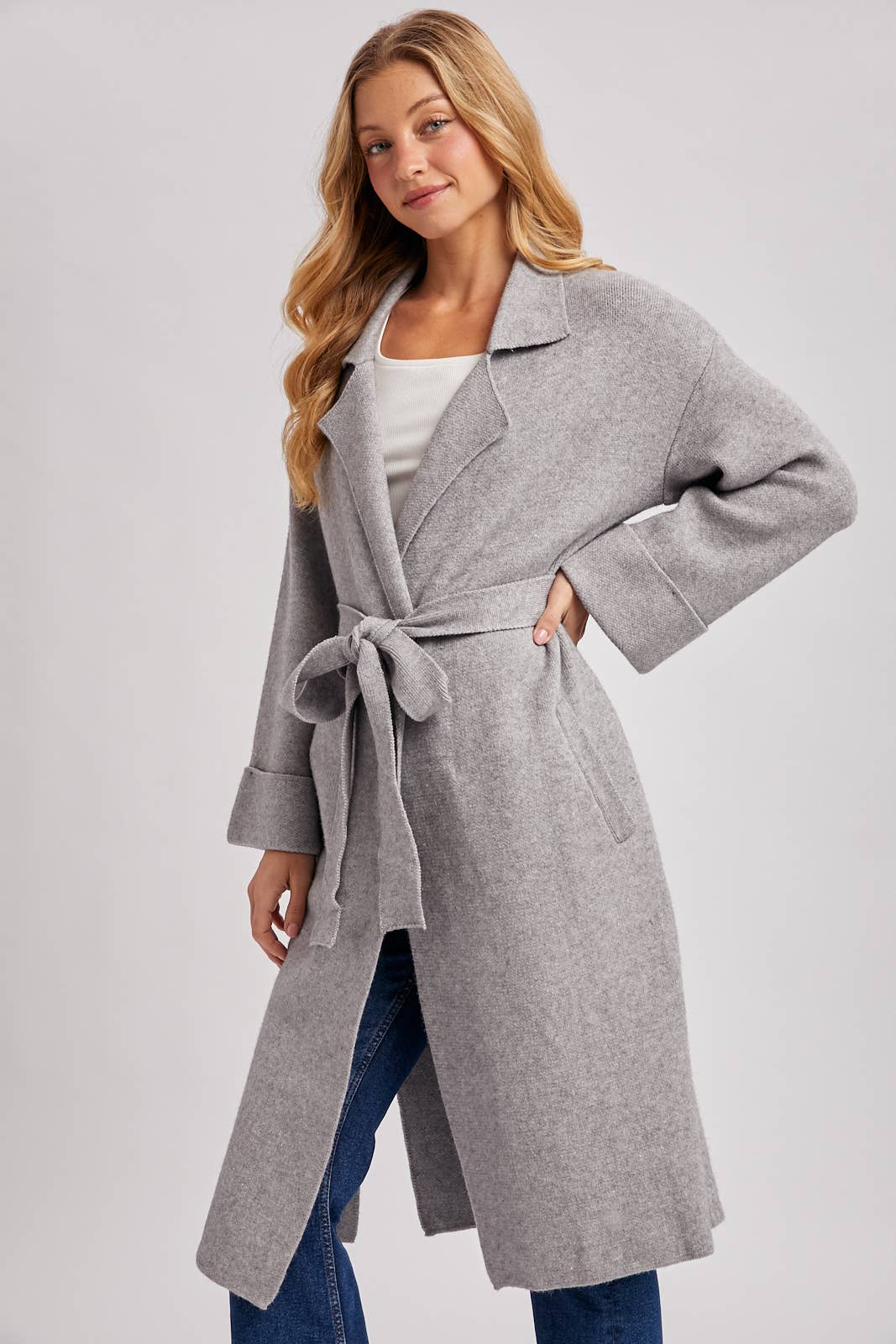 EFFORTLESS KNITTED TRENCH COAT