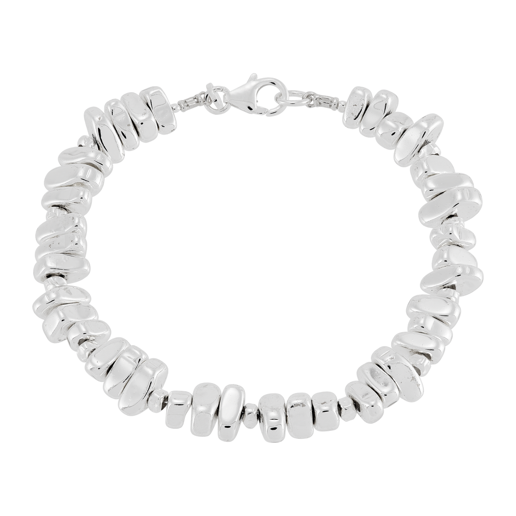 Silpada 'Collected Beauty'  Silver Hematite Bracelet. 7.5"