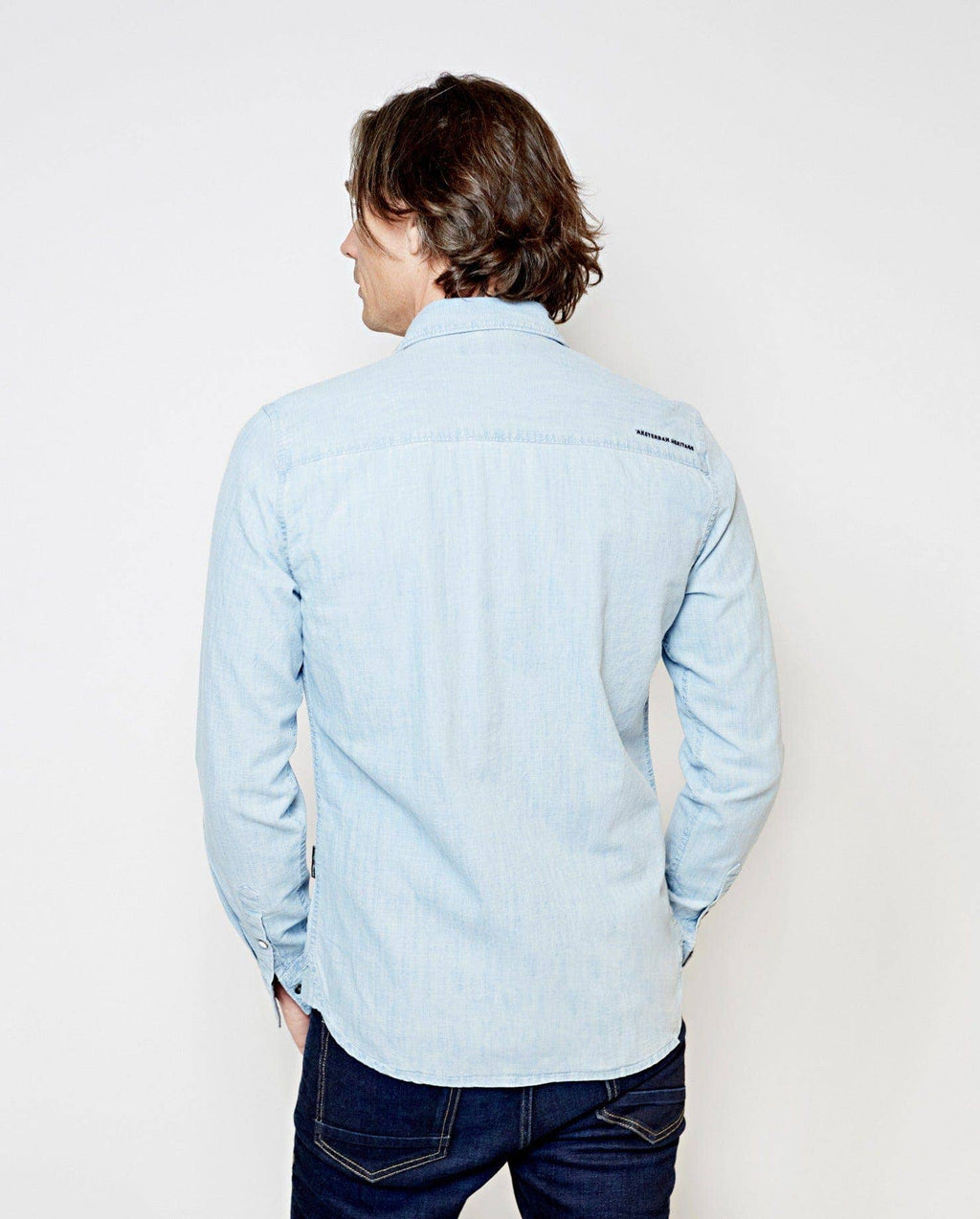 Flagler | Denim Long-sleeve Men's Shirt with Buttons