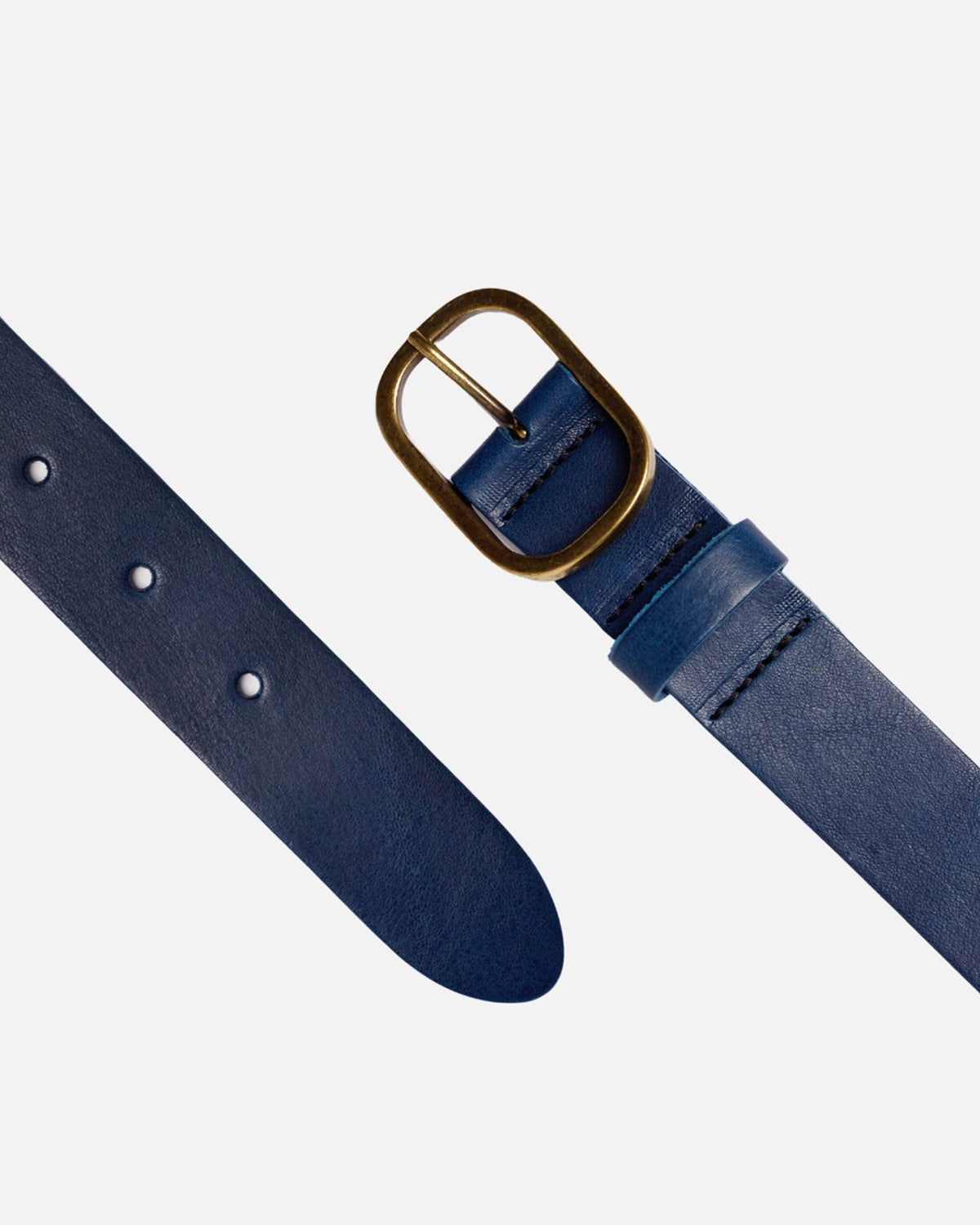 Marin | Gold Oval Buckle Design Statement Leather Belt Women