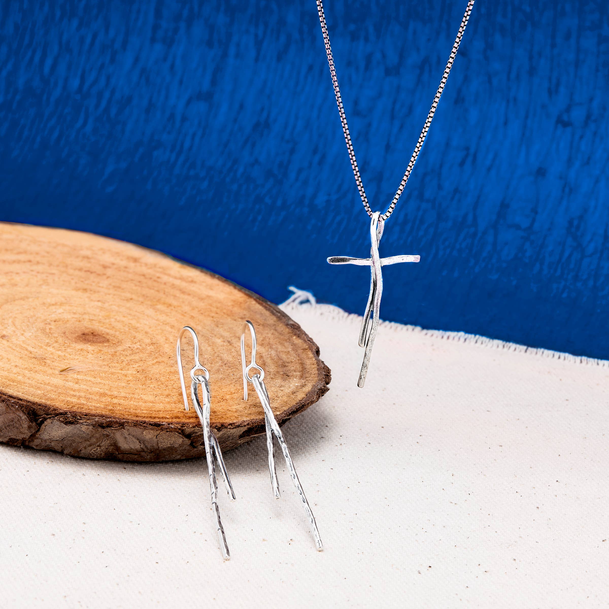 Silpada 'Organic Cross' Pendant Necklace in Sterli