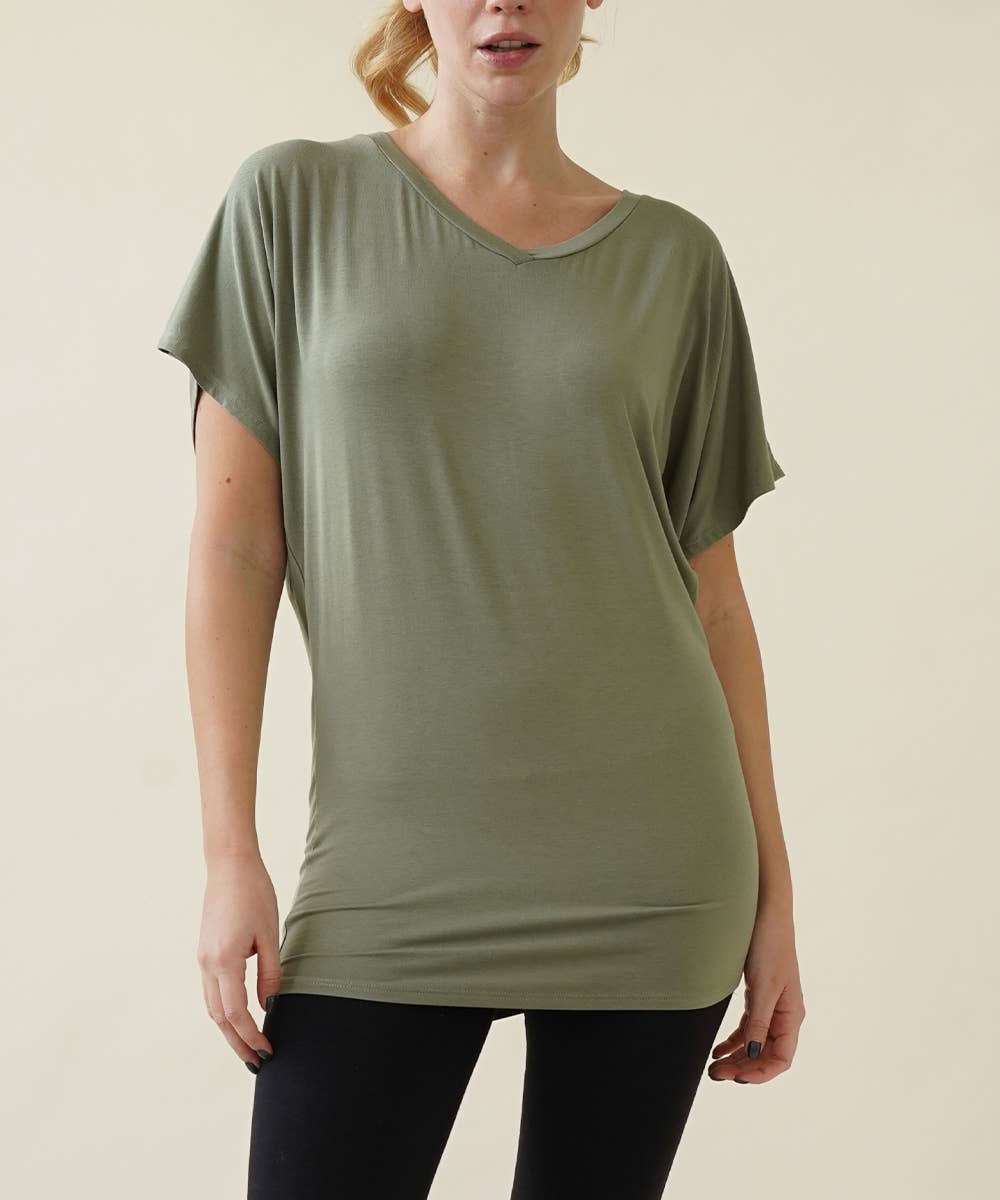 BAMBOO SK SIGNATURE V NECK TUNIC