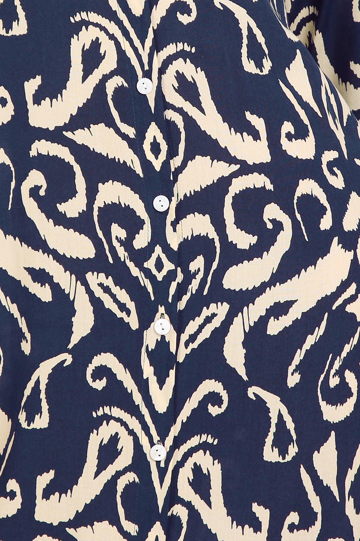 Abstract Contrast Printed Maxi Shirt Dress PM3077