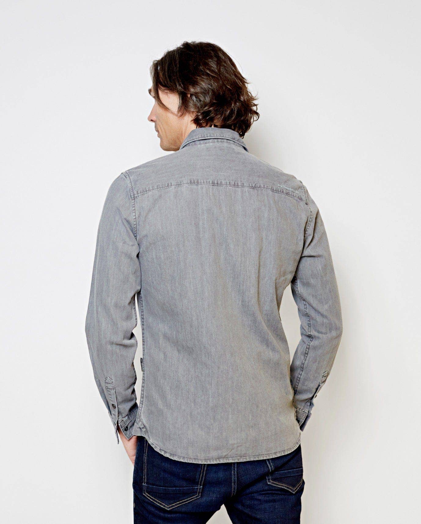Flagler | Denim Long-sleeve Men's Shirt with Buttons