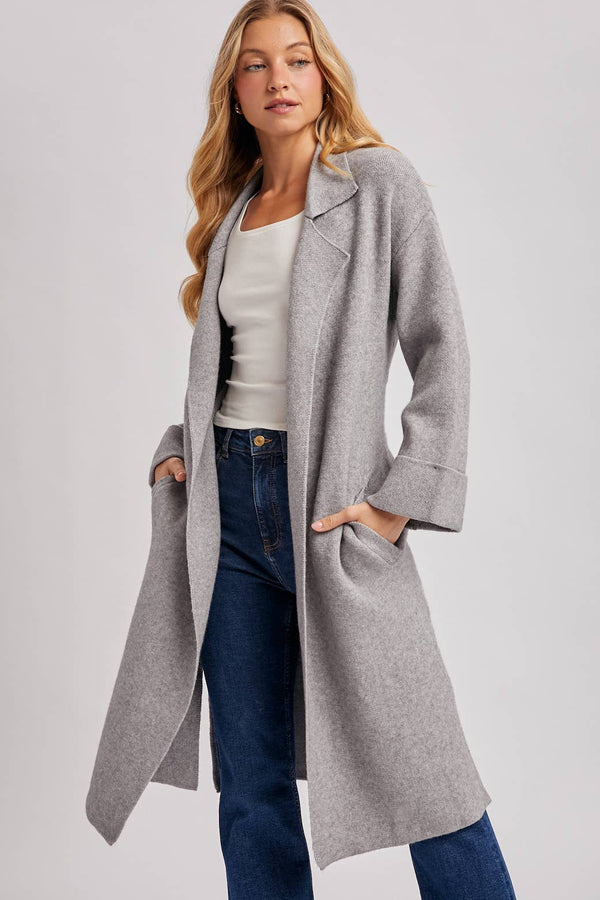 EFFORTLESS KNITTED TRENCH COAT
