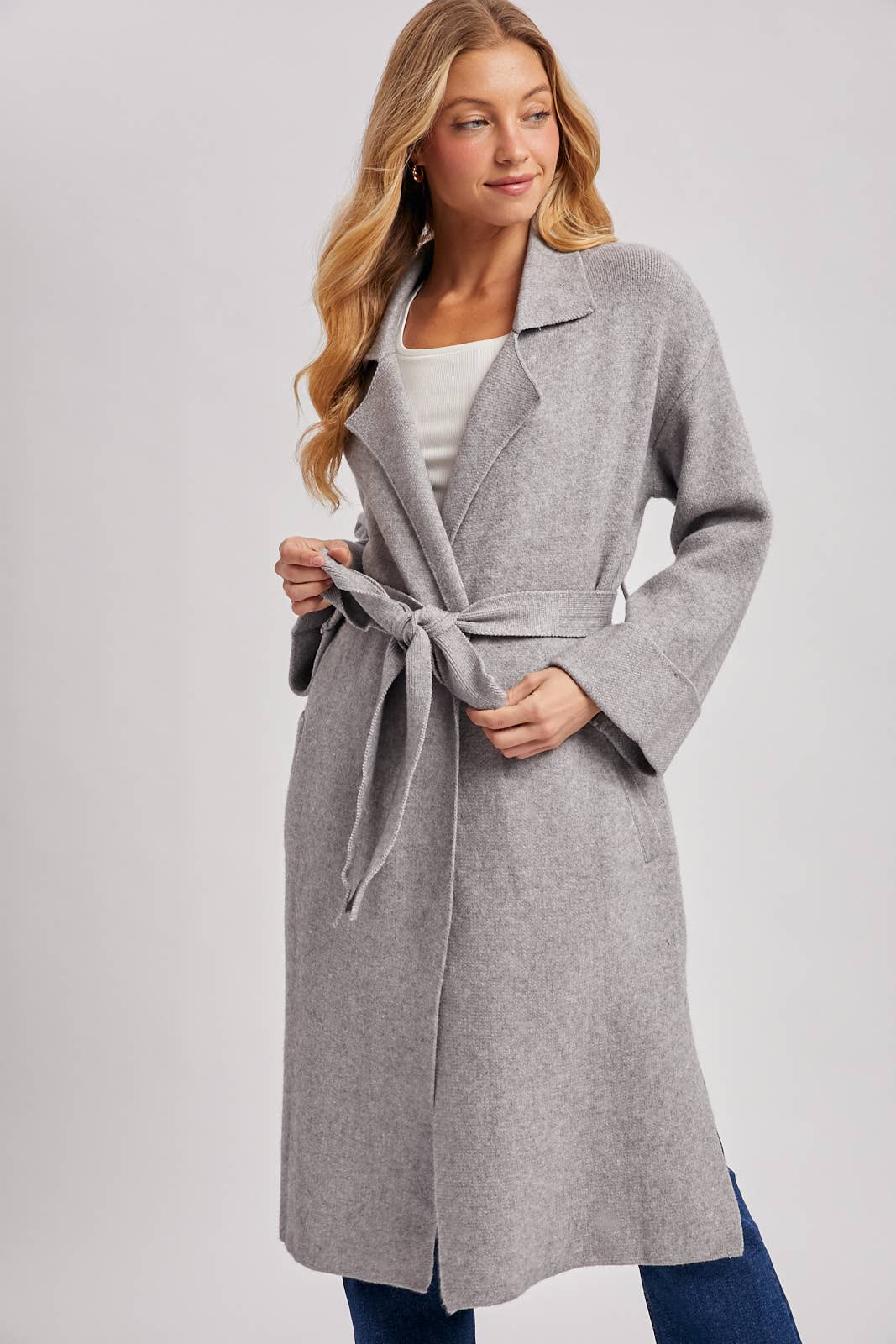 EFFORTLESS KNITTED TRENCH COAT