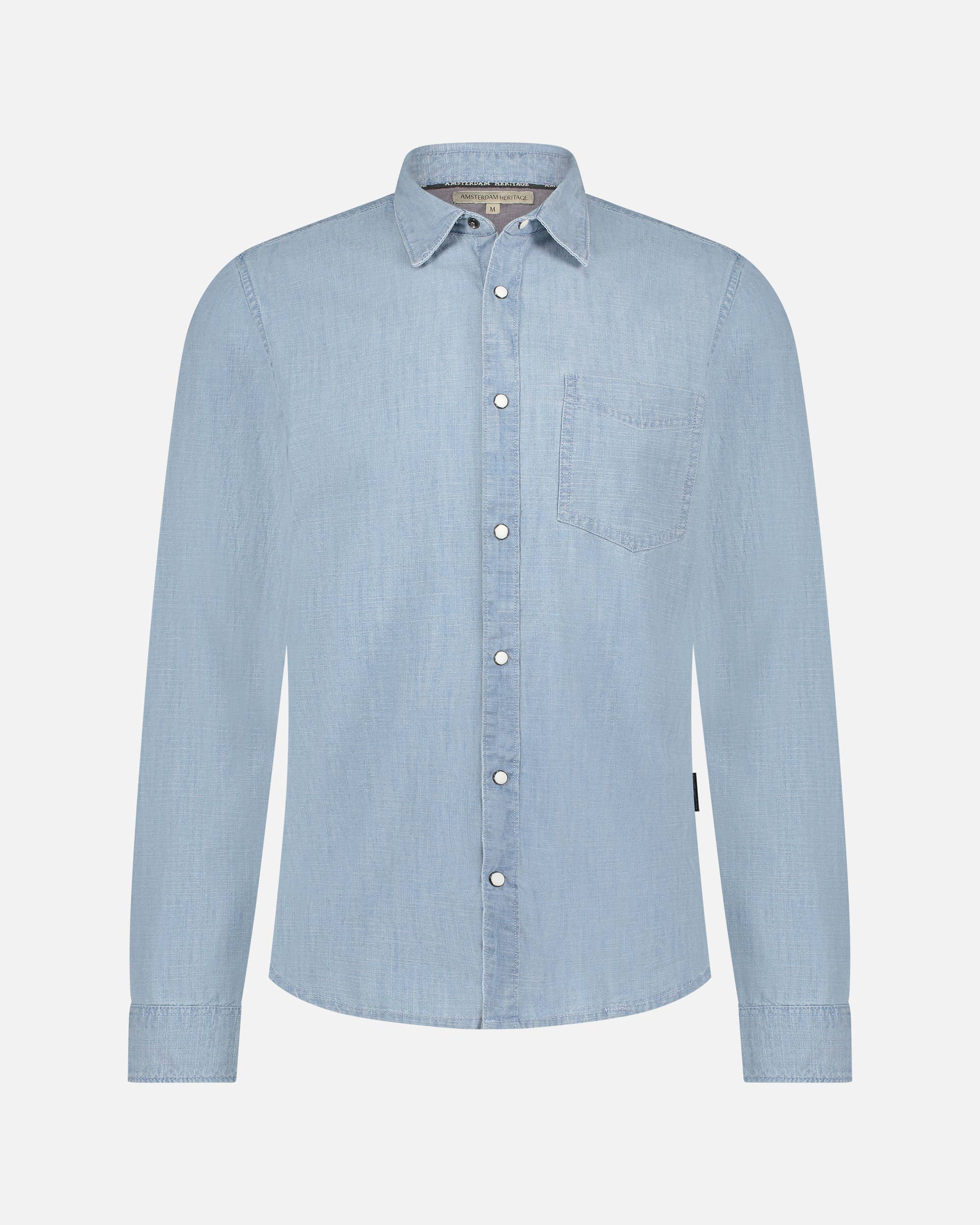 Flagler | Denim Long-sleeve Men's Shirt with Buttons
