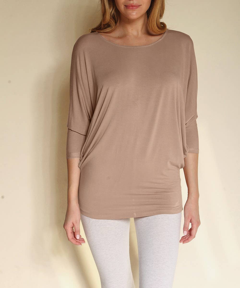 BAMBOO  DOLMAN DRAPE TUNIC