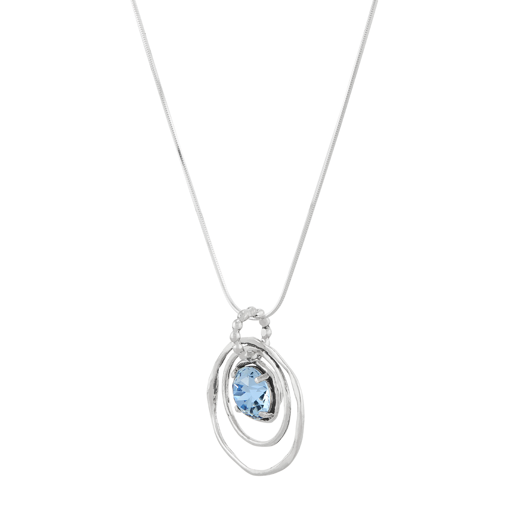 Silpada 'Cooling Out' Silver Blue Crystal Pendant Necklace