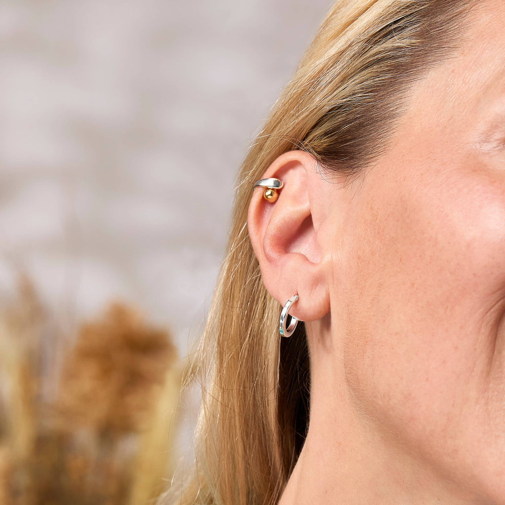 Silpada 'Squared Off' Hoop Earrings in Sterling Si