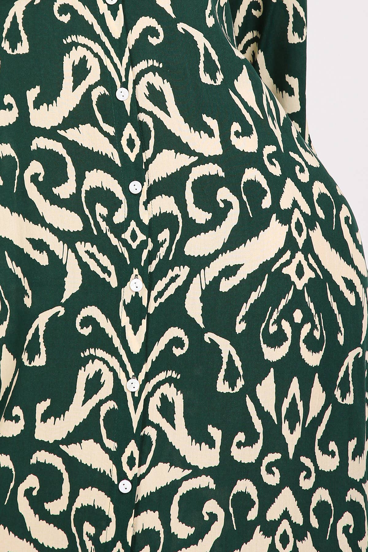 Abstract Contrast Printed Maxi Shirt Dress PM3077